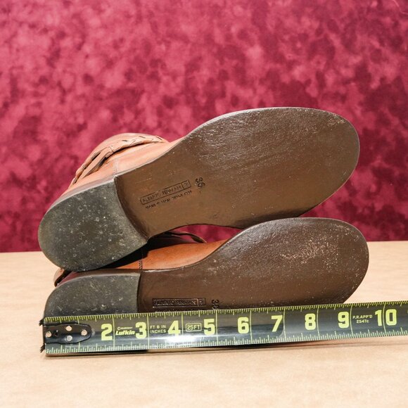 Alberto Fermani Women Brown Leather Riding Vintage Y2K Mid Calf Boots 6US EUR36 - Picture 7 of 8